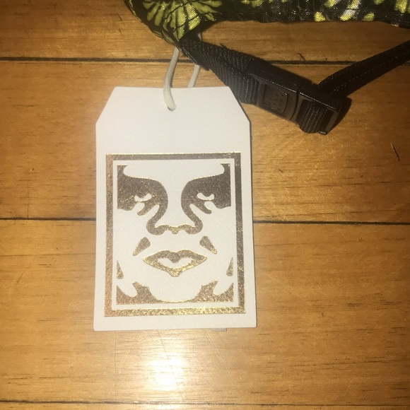 NWT Obey Rapids Black/Yellow 5 Panel Strapback Hat - Picture 3 of 5